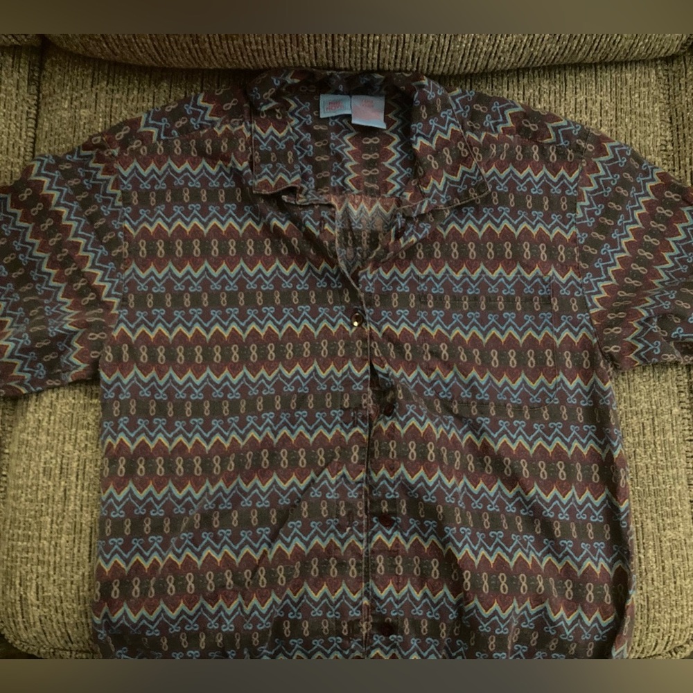 Patterned Button Down Shirt
